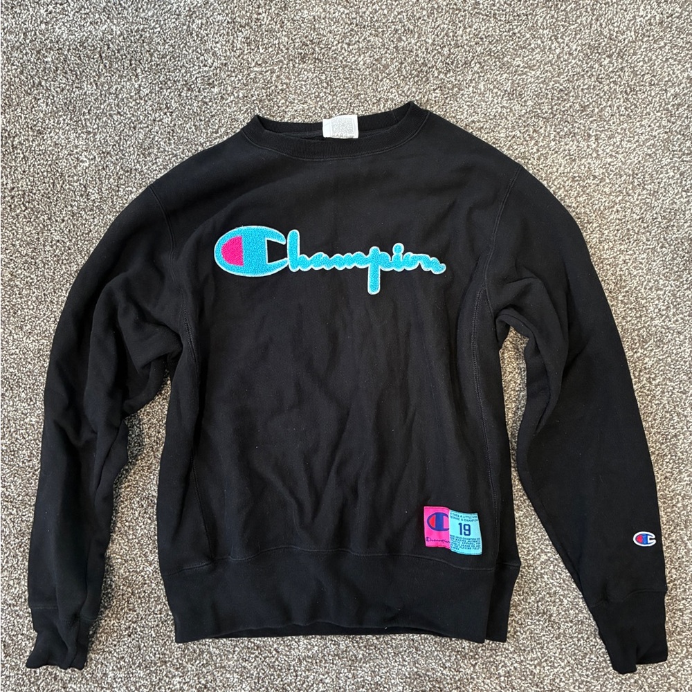 Champion men’s reverse weave Black Crewneck Sweater
Size medium